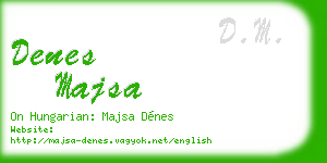denes majsa business card